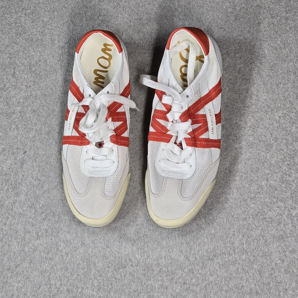Sam Edelman Women Sneakers 8.5M White Persimmon Colorway NWOT